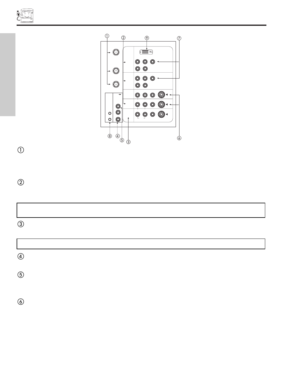 Rear panel jacks, First time use | Hitachi 60v500 User Manual | Page 10 / 84