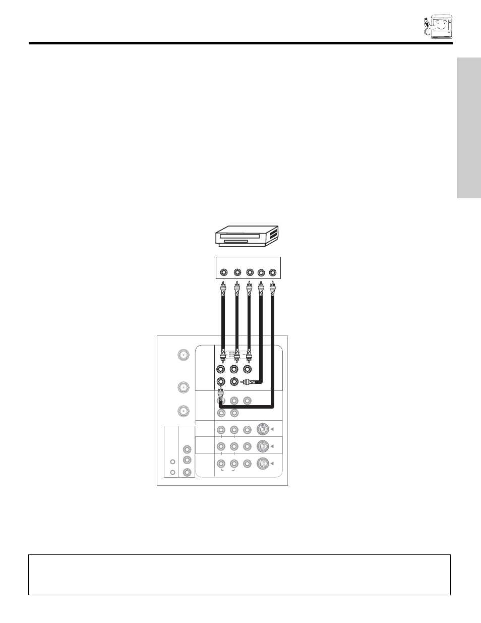 Connecting external video devices, First time use | Hitachi 60v500 User Manual | Page 19 / 84