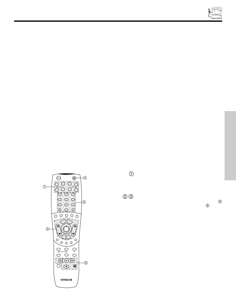 The remote control, ባ, ቤ | Hitachi 60v500 User Manual | Page 23 / 84