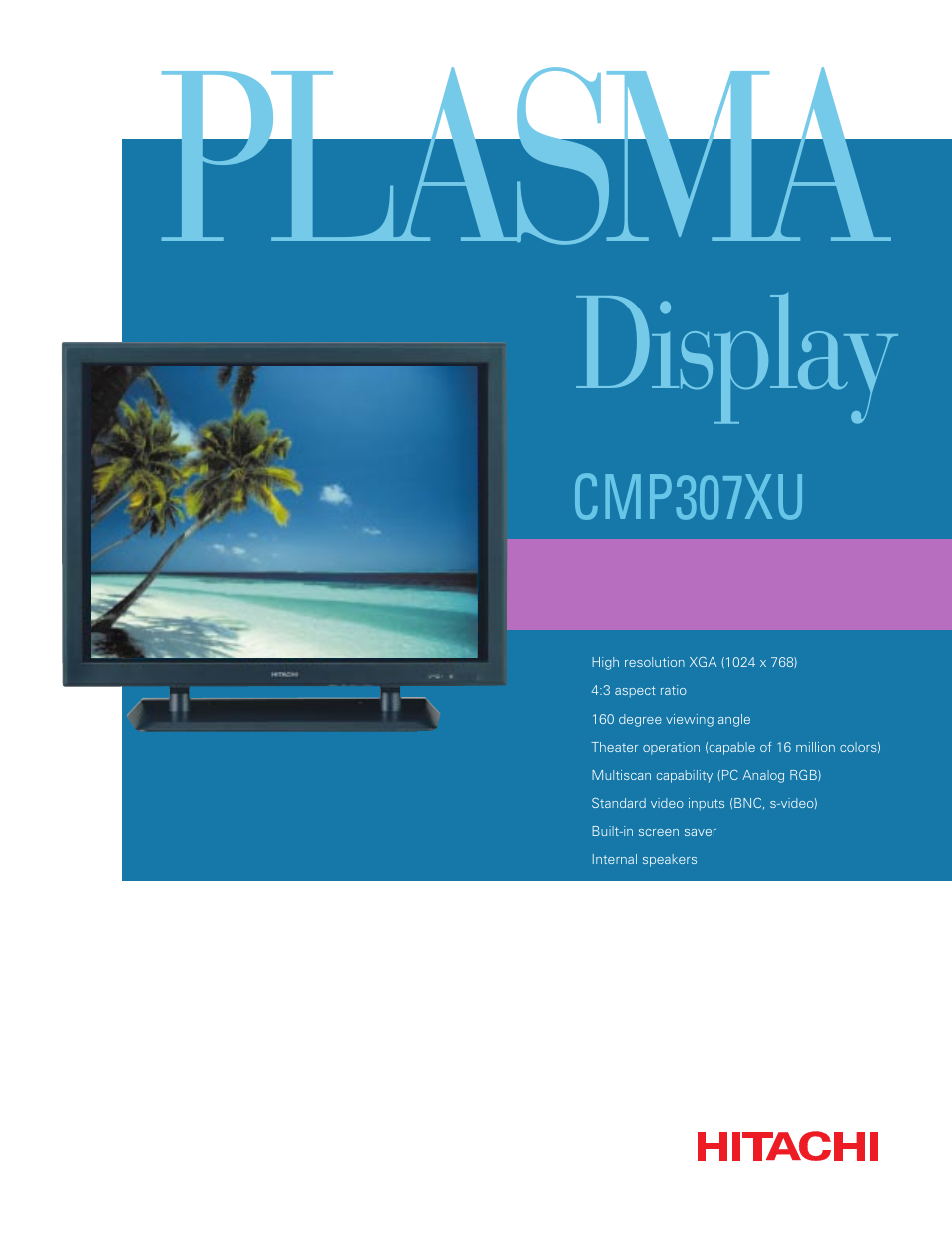 Hitachi CMP307XU User Manual | 32 pages