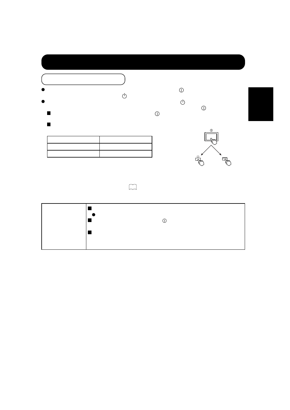 Operating instructions, Turning power on and off, English | Hitachi CMP307XU User Manual | Page 15 / 32