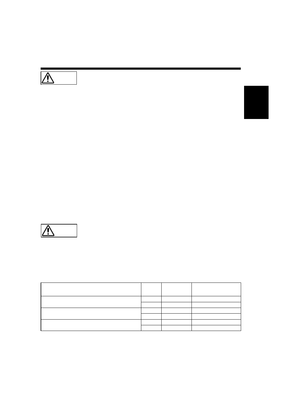 Caution, English | Hitachi CMP307XU User Manual | Page 7 / 32