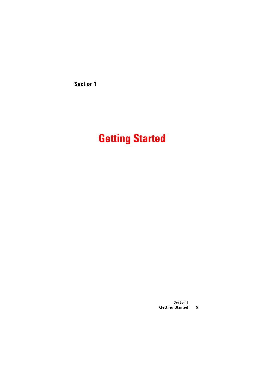 Section 1: getting started, Section 1, Getting started | Hitachi SINGLE-BAND PCS PHONE SH-P300 User Manual | Page 14 / 455