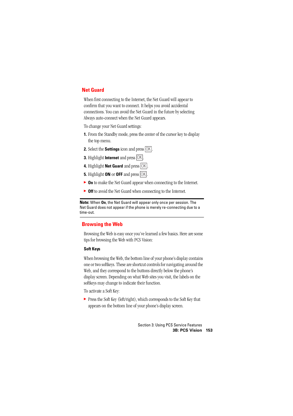 Net guard browsing the web | Hitachi SINGLE-BAND PCS PHONE SH-P300 User Manual | Page 162 / 455