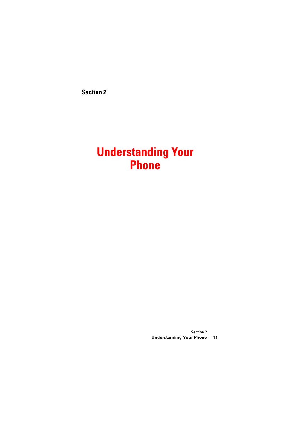 Section 2: understanding your phone, Section 2, Understanding your phone | Hitachi SINGLE-BAND PCS PHONE SH-P300 User Manual | Page 20 / 455