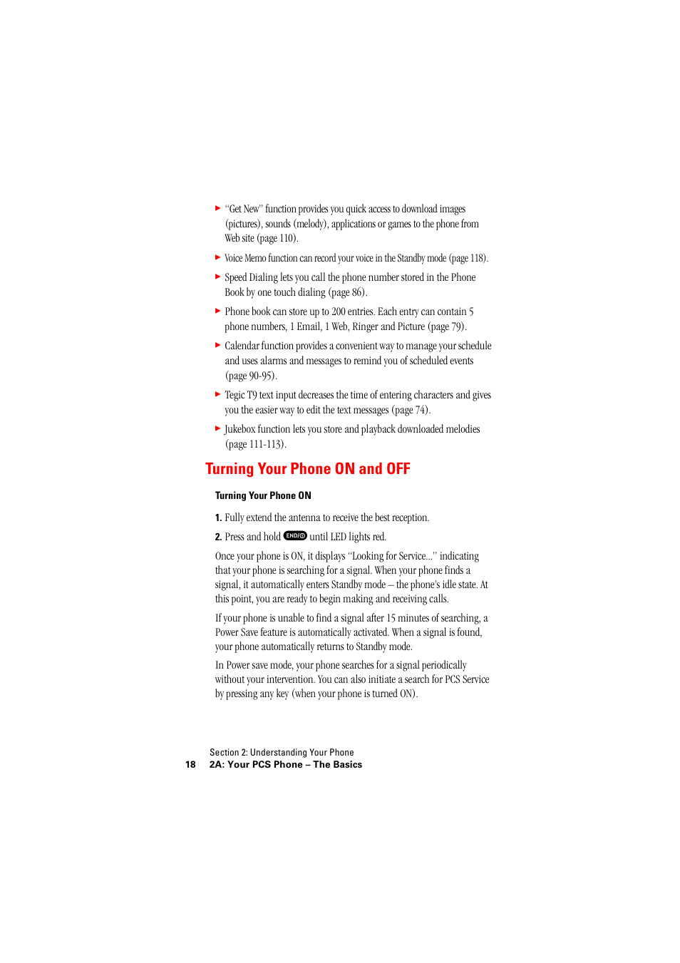 Turning your phone on and off | Hitachi SINGLE-BAND PCS PHONE SH-P300 User Manual | Page 27 / 455