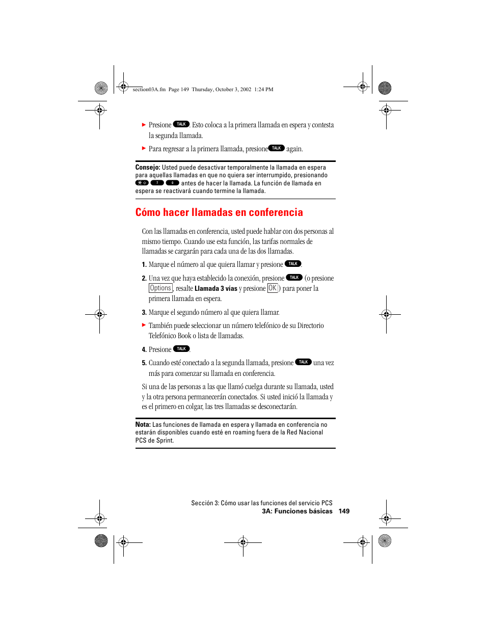 Cómo hacer llamadas en conferencia | Hitachi SINGLE-BAND PCS PHONE SH-P300 User Manual | Page 384 / 455