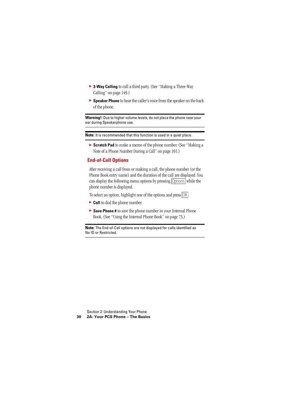 End-of-call options | Hitachi SINGLE-BAND PCS PHONE SH-P300 User Manual | Page 39 / 455