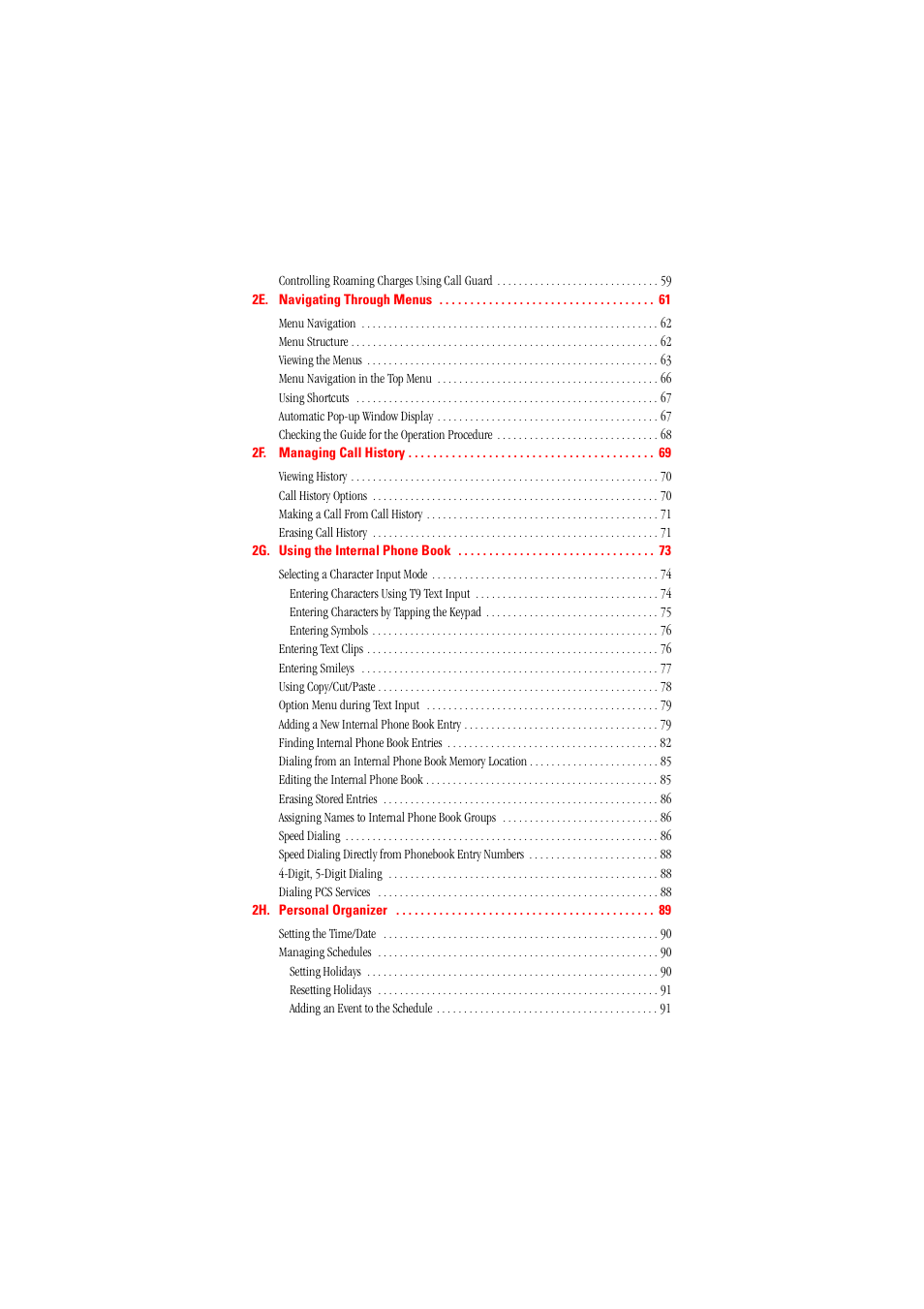 Hitachi SINGLE-BAND PCS PHONE SH-P300 User Manual | Page 4 / 455