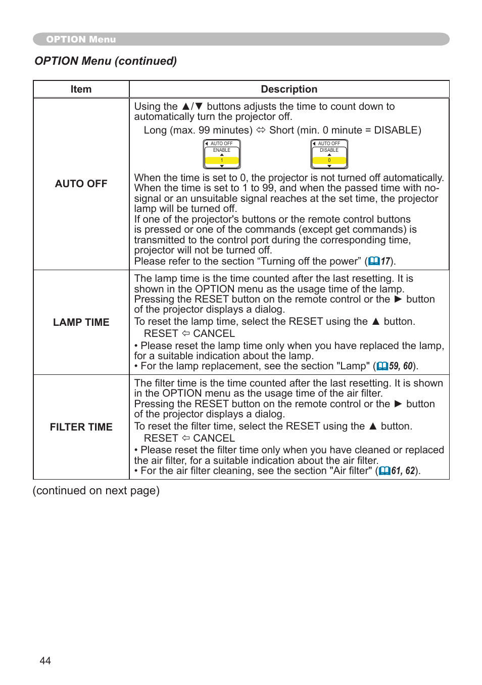 Hitachi CP-X608 User Manual | Page 44 / 72