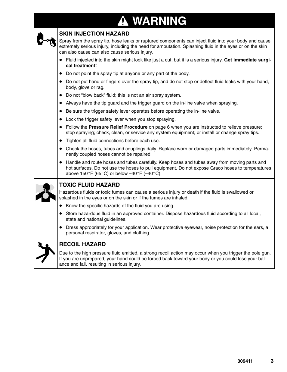 Warning | Hitachi GMAX 309411E User Manual | Page 3 / 26