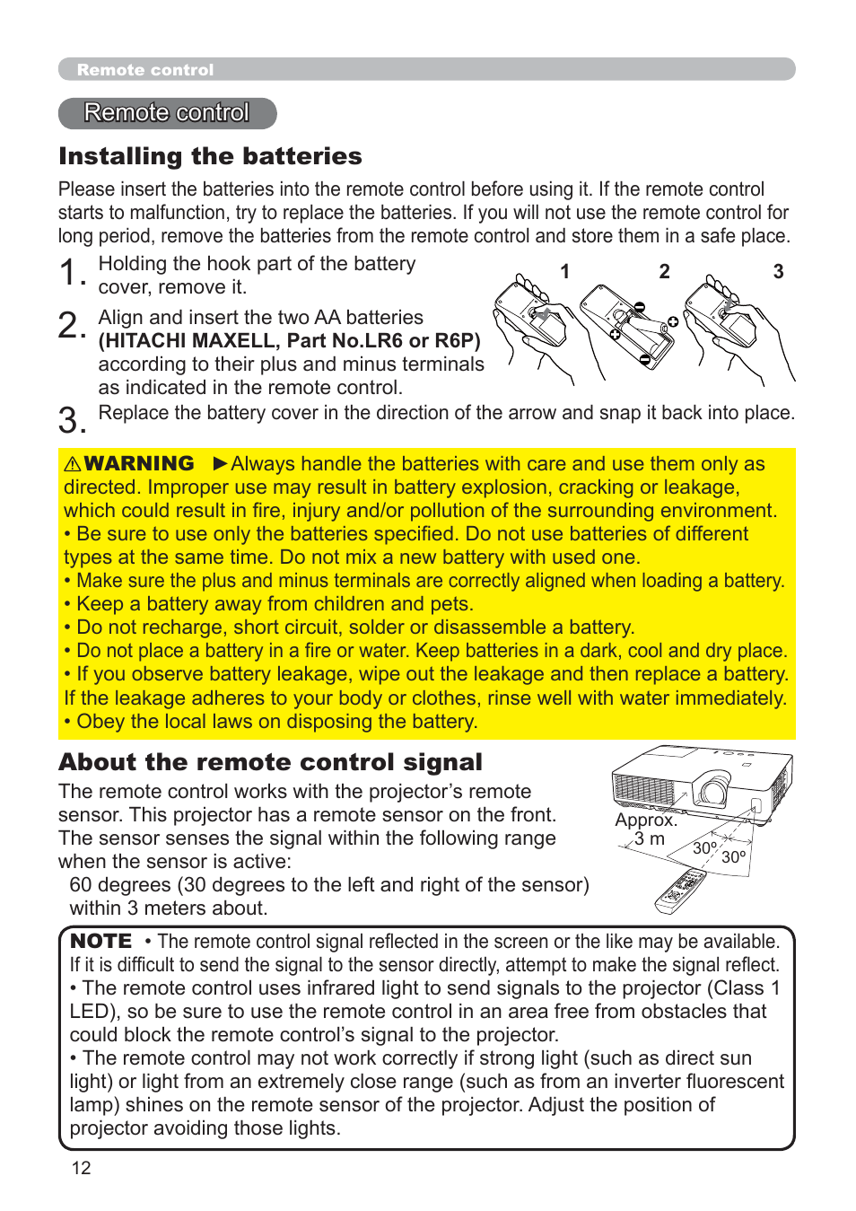 Hitachi CP-RX79 User Manual | Page 21 / 95