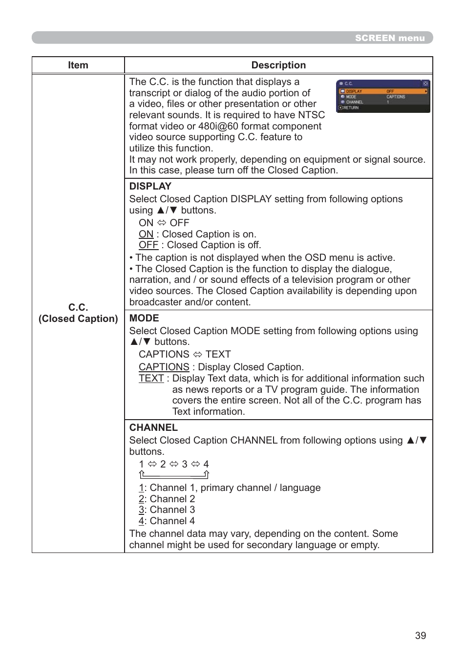 Hitachi CP-RX79 User Manual | Page 48 / 95