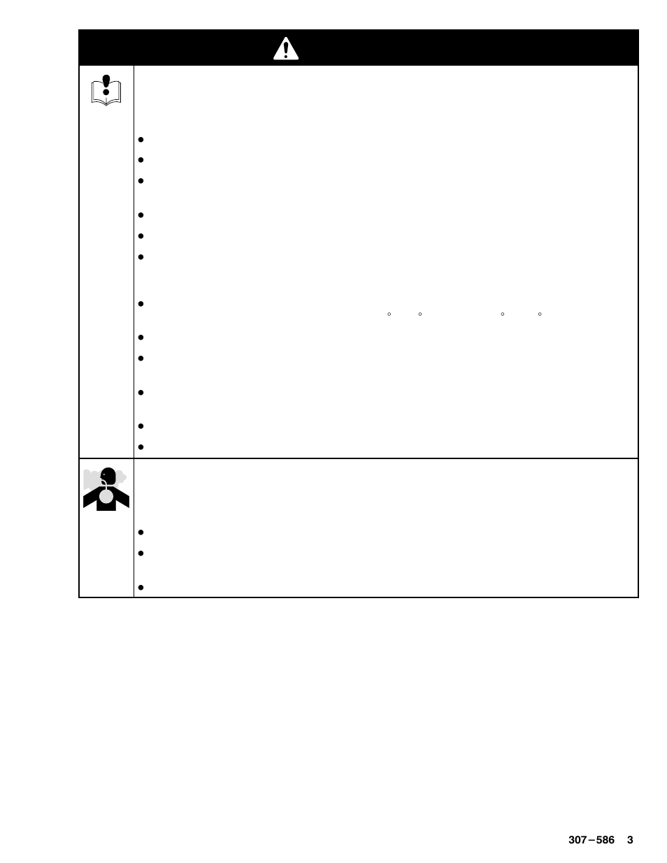 Warning | Hitachi AA 2000 User Manual | Page 3 / 24