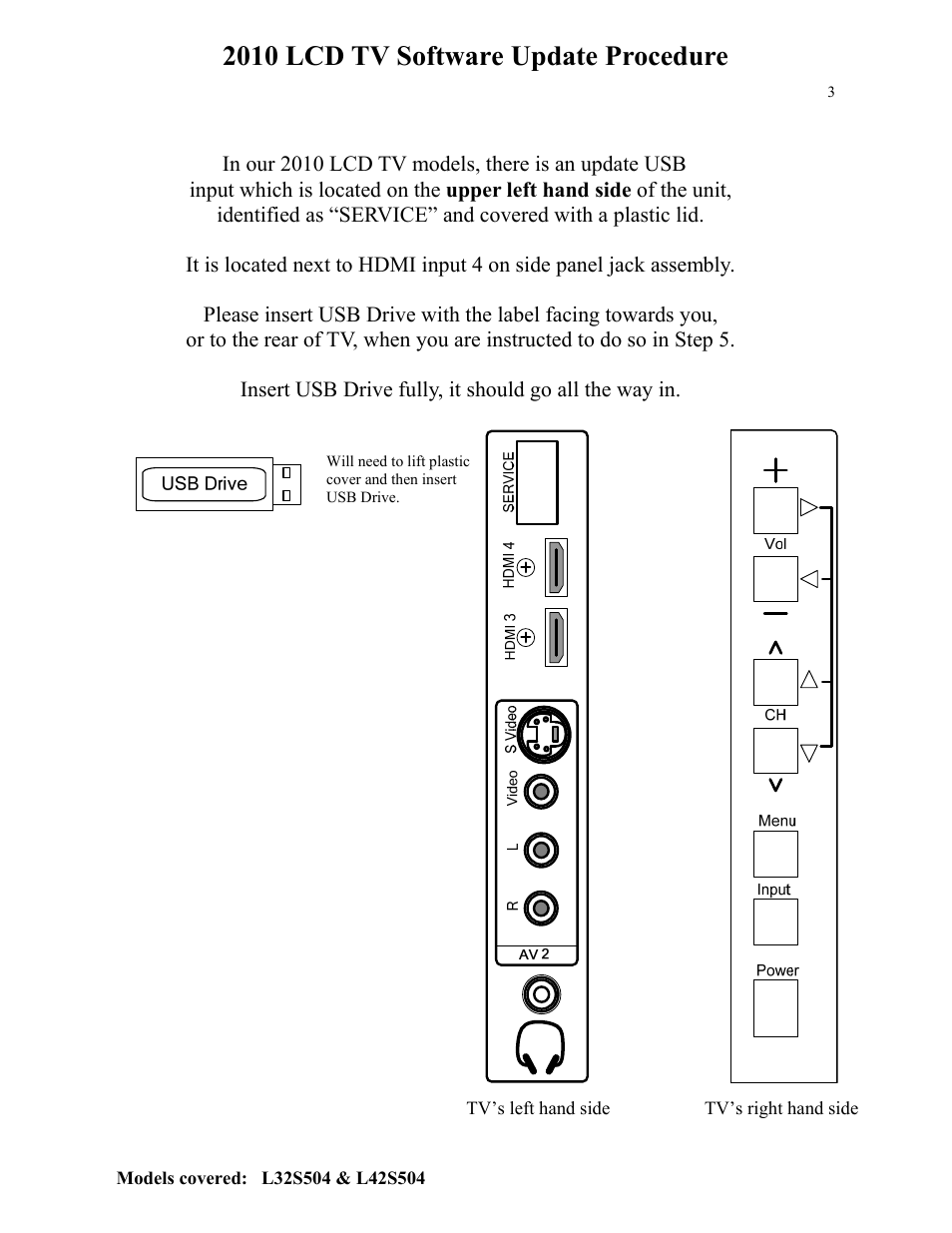 2010 lcd tv software update procedure | Hitachi L32S504 User Manual | Page 3 / 3