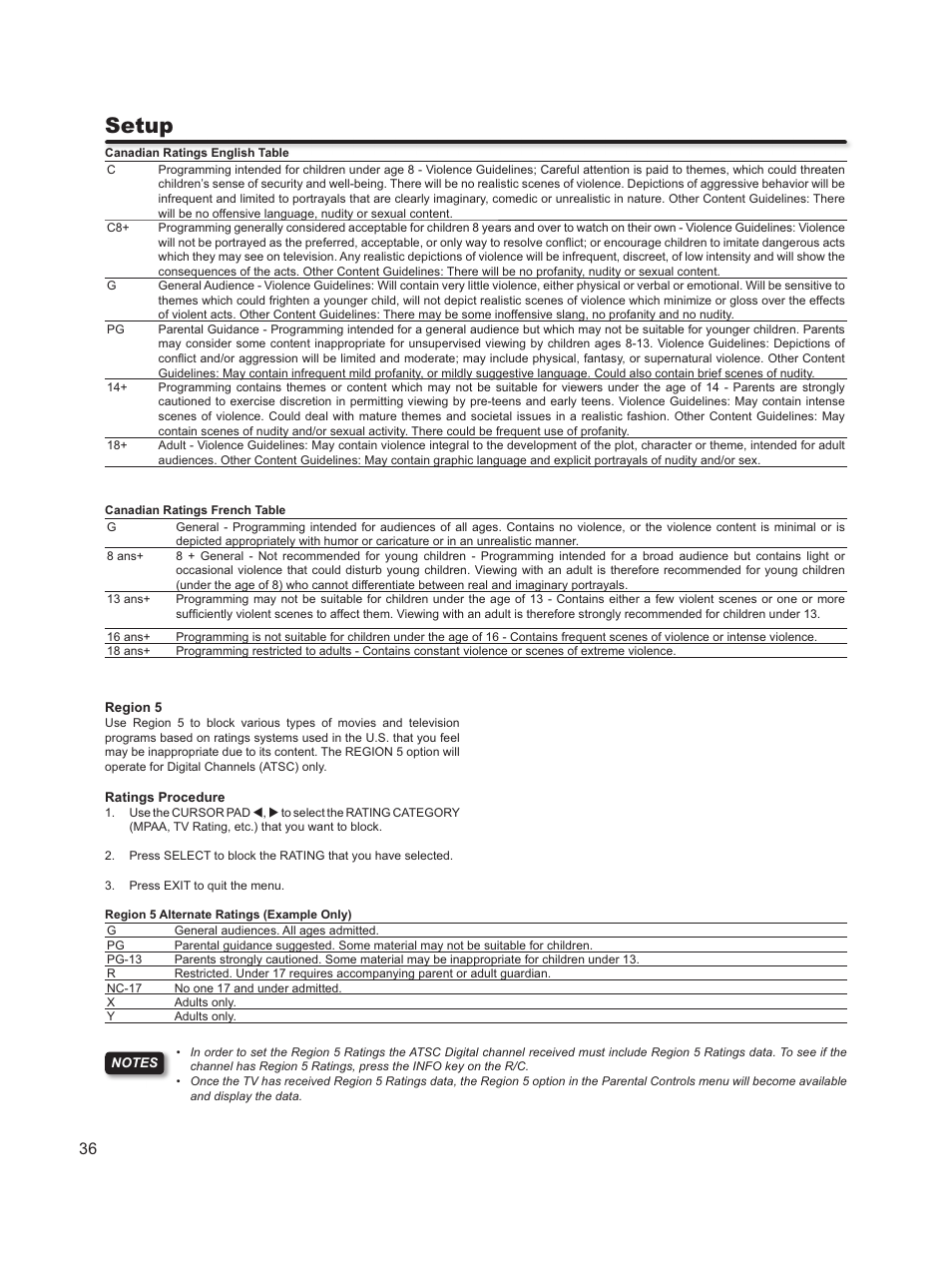 Setup | Hitachi L46S603  EU User Manual | Page 36 / 60