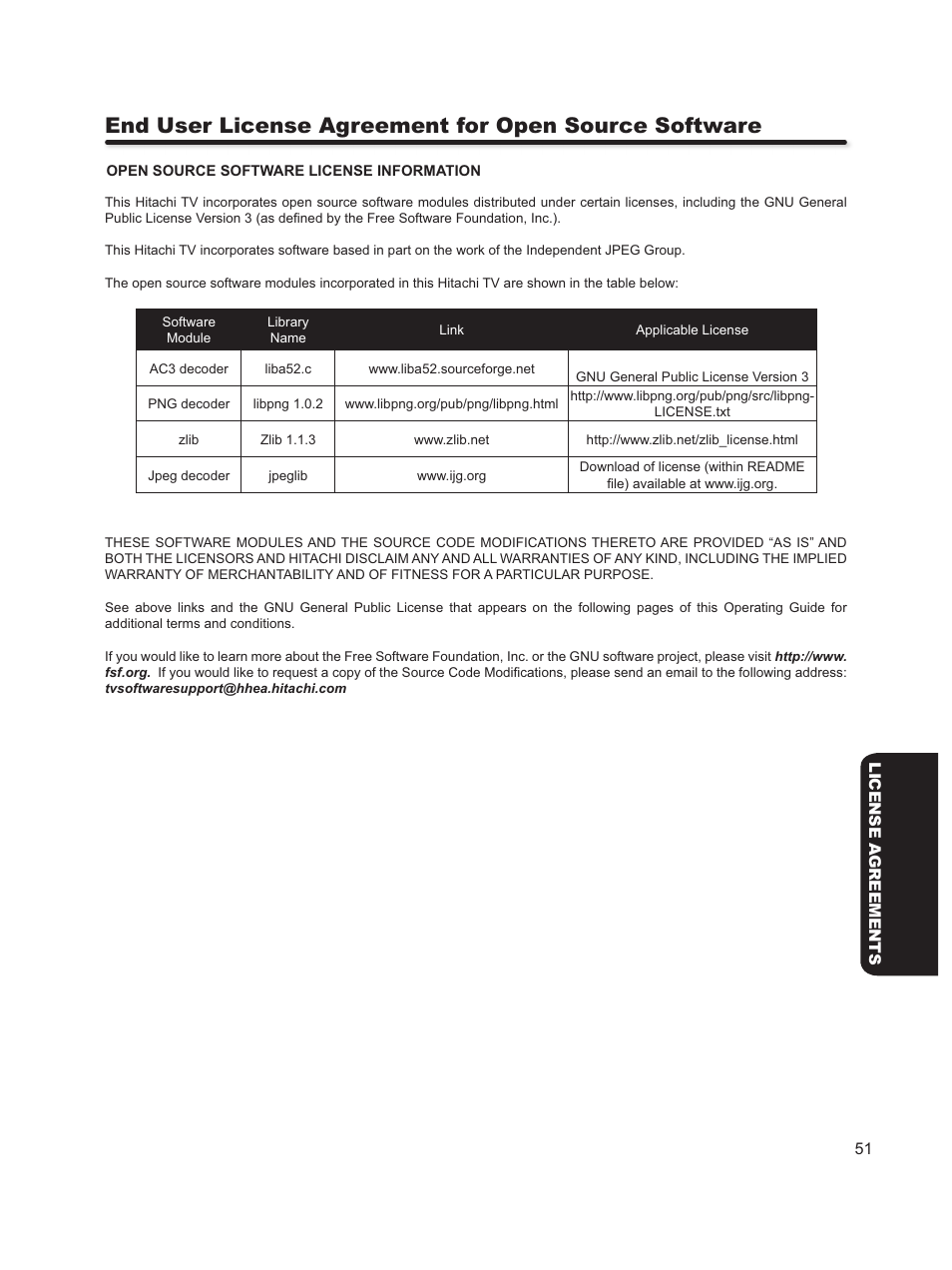 Hitachi L46S603  EU User Manual | Page 51 / 60