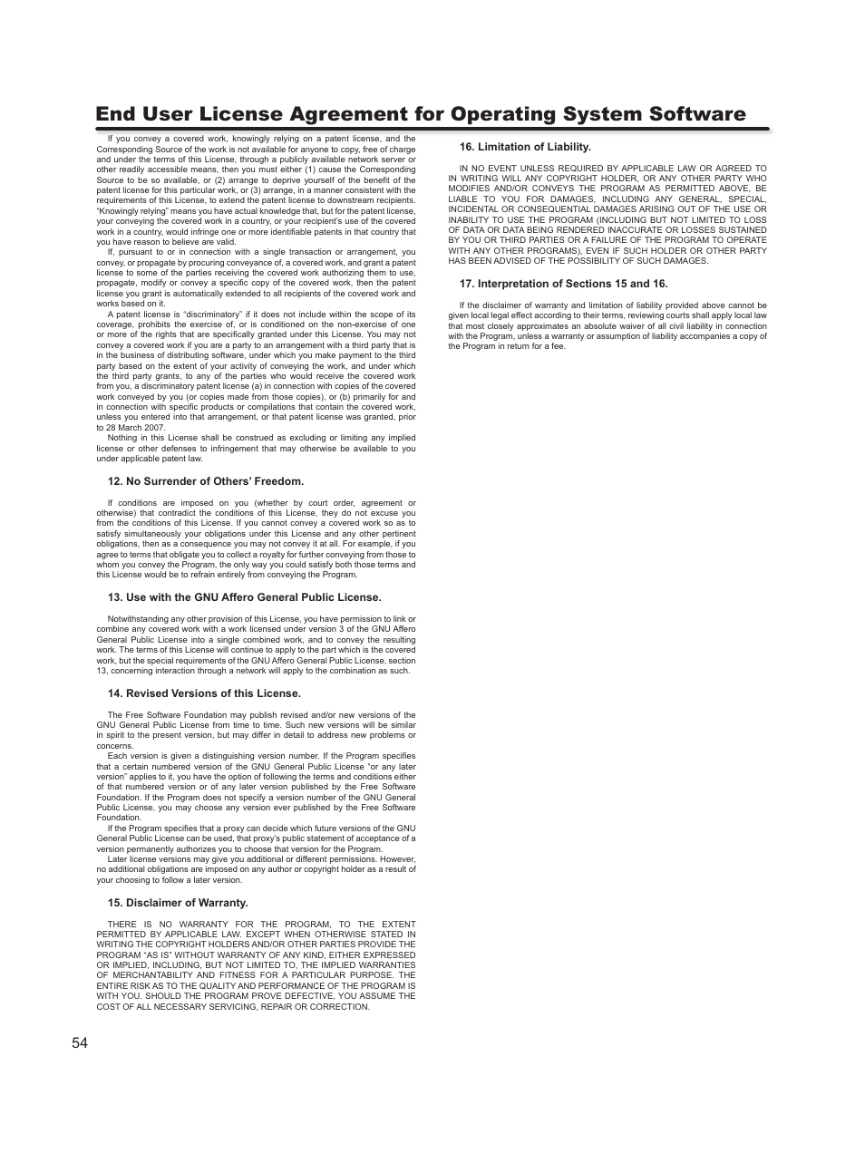 Hitachi L46S603  EU User Manual | Page 54 / 60