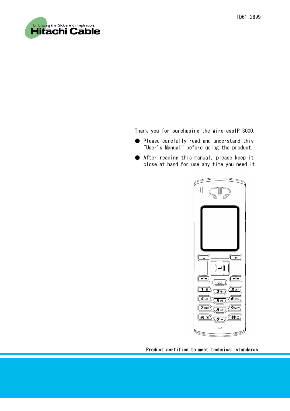 Hitachi 3000 User Manual | 132 pages
