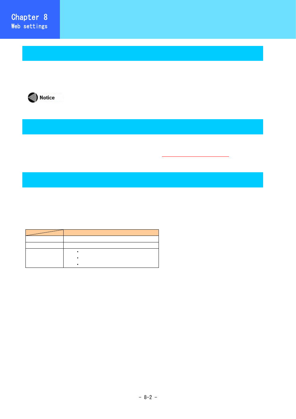 Wirelessip 3000 web settings, Chapter 8, Overview | When setting via telnet, Access restrictions | Hitachi 3000 User Manual | Page 112 / 132