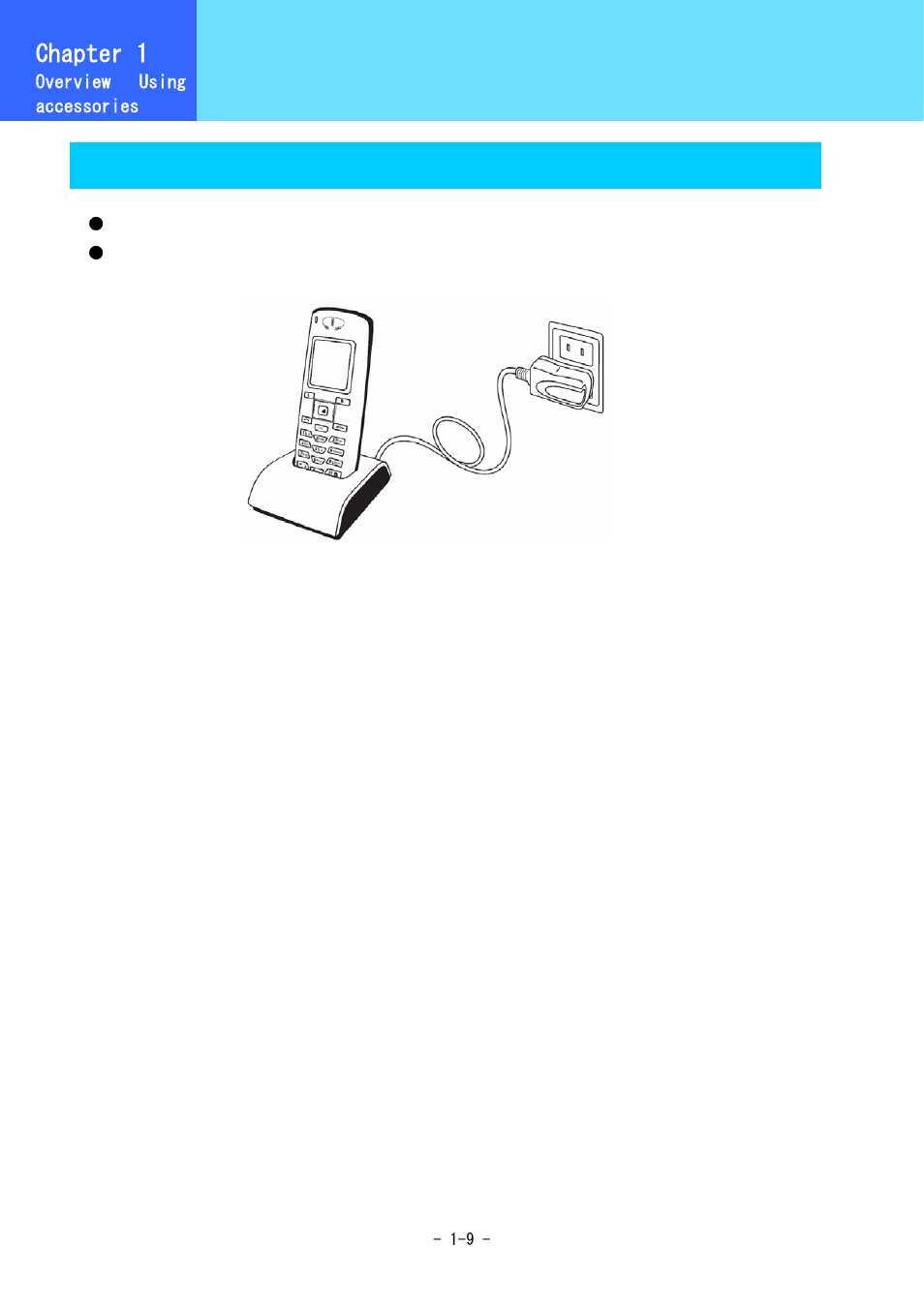 Using accessories, Chapter 1, Charging method | Hitachi 3000 User Manual | Page 20 / 132