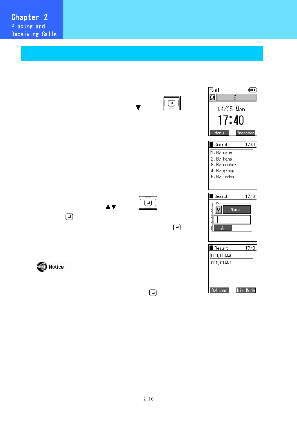 Various operation methods, Chapter 3, Chapter 2 | Call from phone book | Hitachi 3000 User Manual | Page 30 / 132