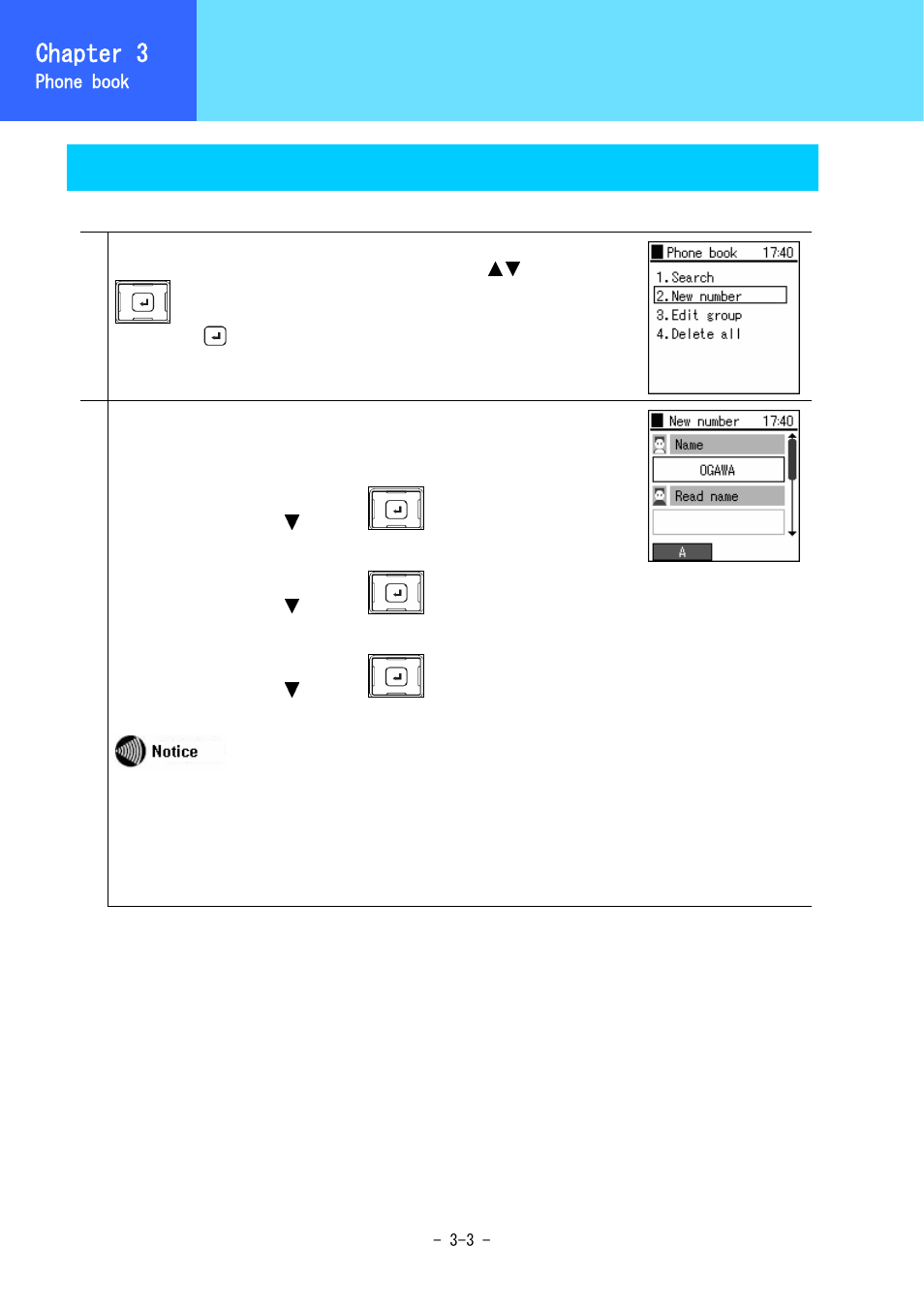 Phone book registration, Chapter 3, Registration from phone book menu | Hitachi 3000 User Manual | Page 41 / 132
