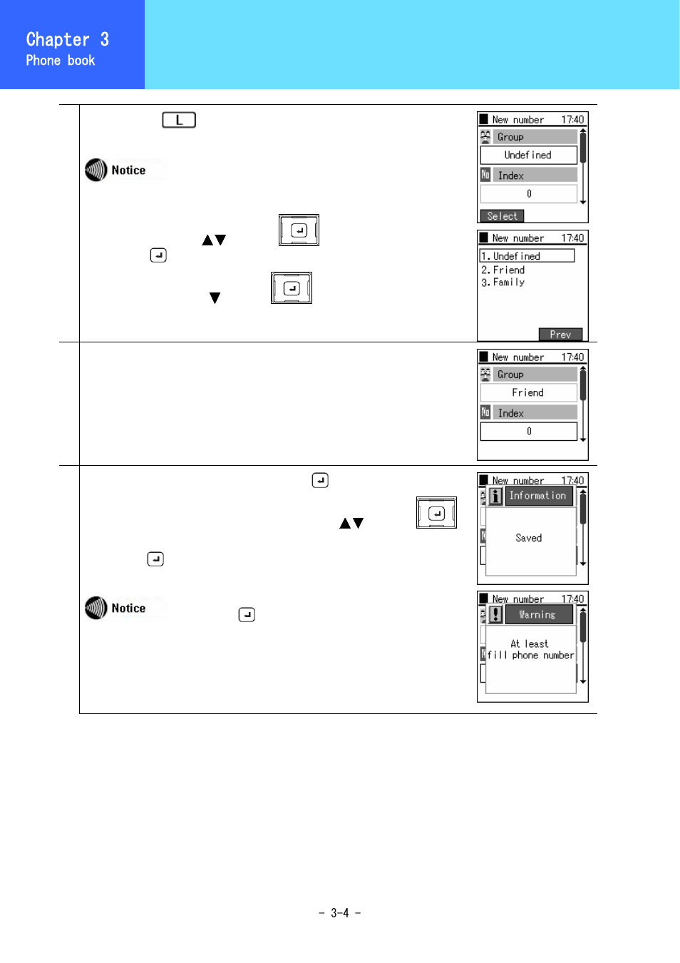 Phone book registration, Chapter 3 | Hitachi 3000 User Manual | Page 42 / 132