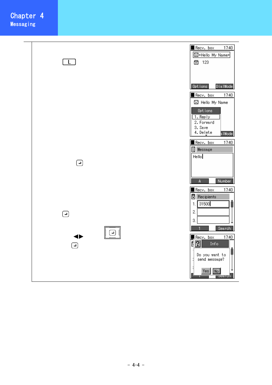 Inbox, Chapter 3, Chapter 4 | Hitachi 3000 User Manual | Page 57 / 132