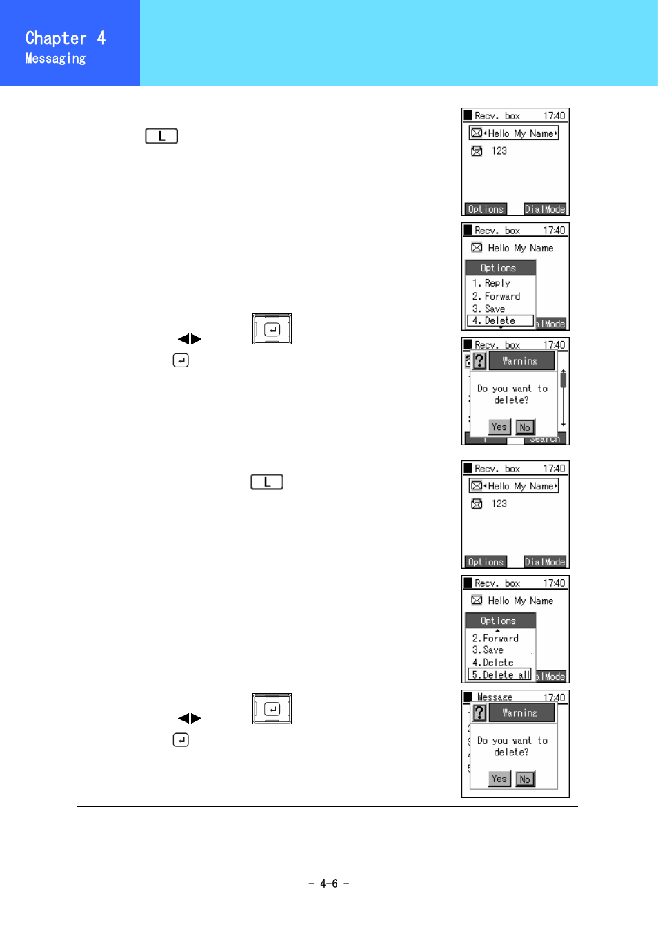 Inbox, Chapter 3, Chapter 4 | Hitachi 3000 User Manual | Page 59 / 132