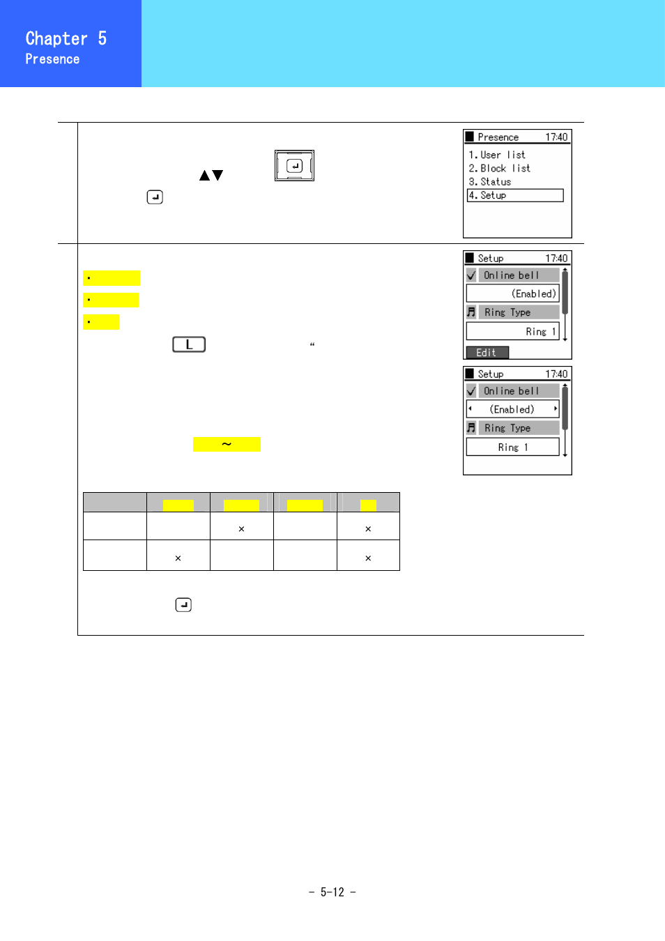 Setting, Chapter 3, Chapter 5 | Hitachi 3000 User Manual | Page 79 / 132