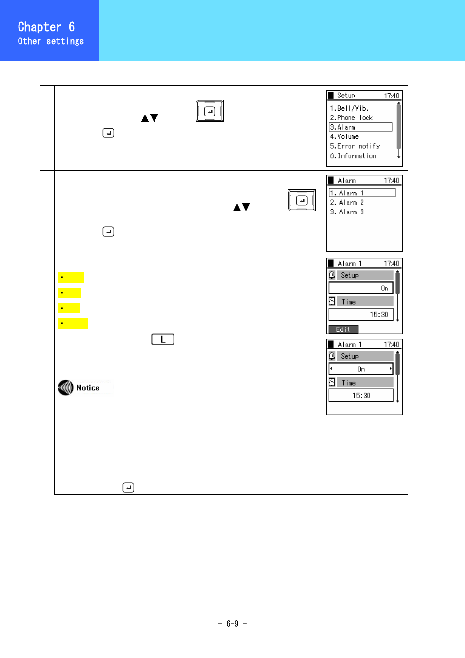Alarm, Chapter 6 | Hitachi 3000 User Manual | Page 88 / 132