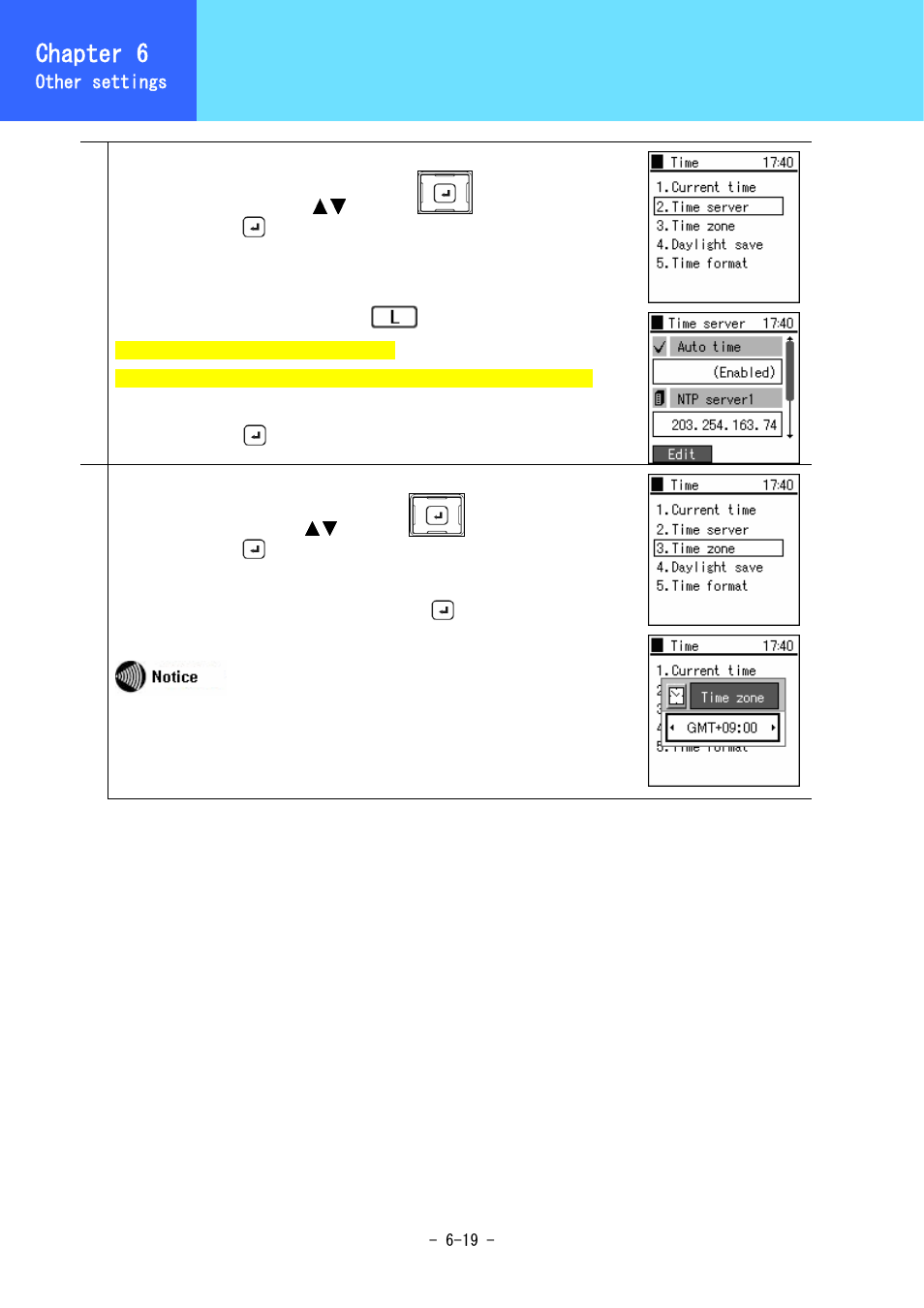 Equipment settings, Chapter 6 | Hitachi 3000 User Manual | Page 98 / 132