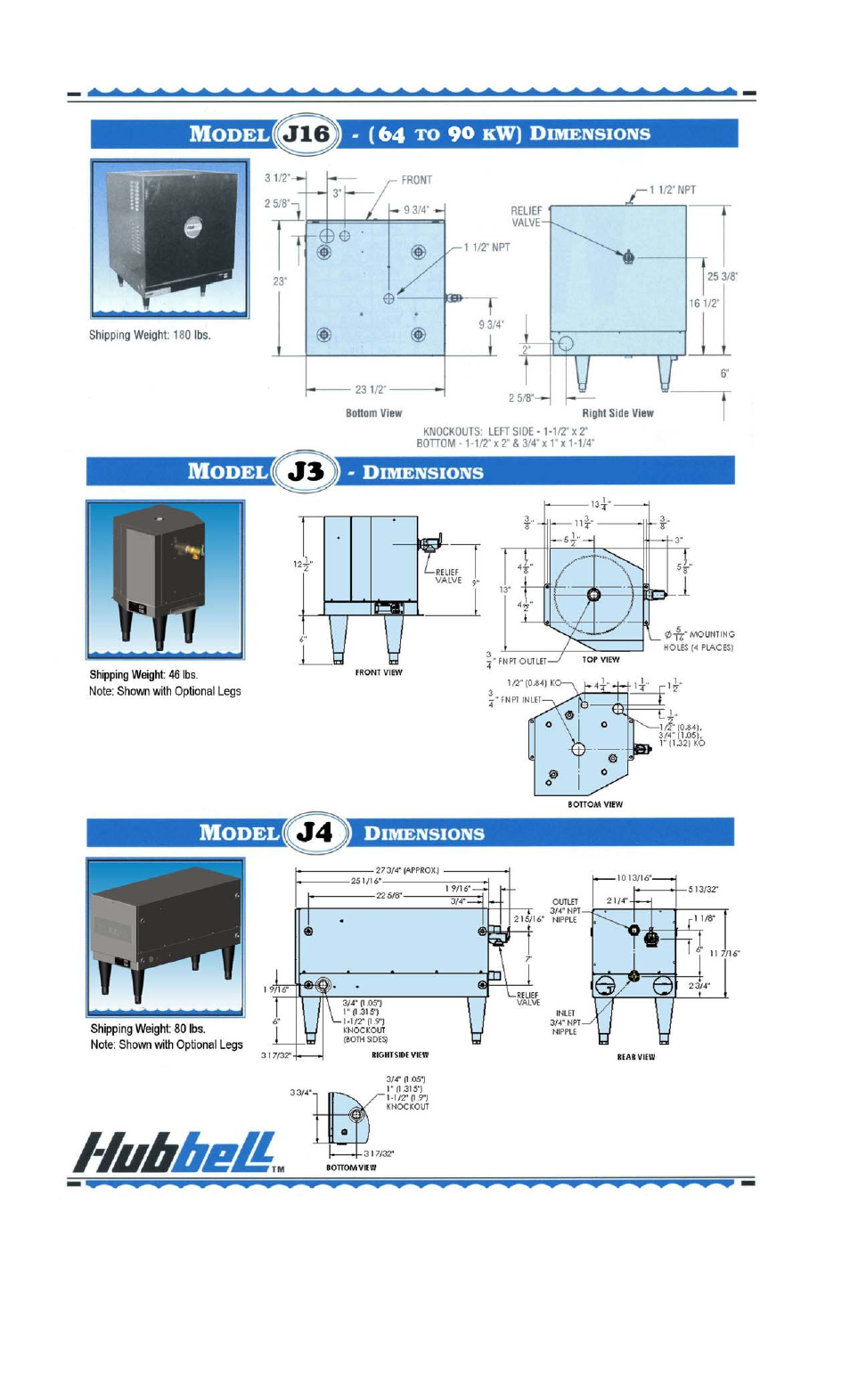 Hubbell Electric Heater Company J User Manual | Page 6 / 40