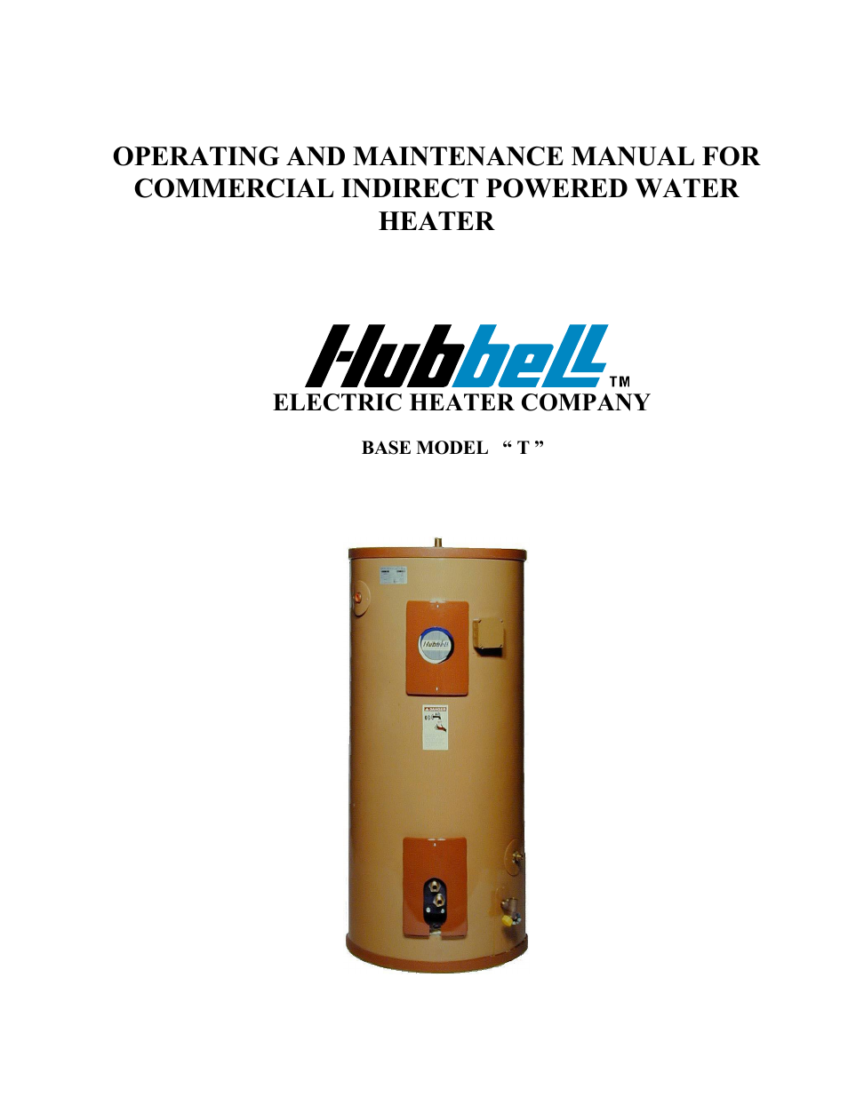 Hubbell Electric Heater Company T User Manual | 26 pages