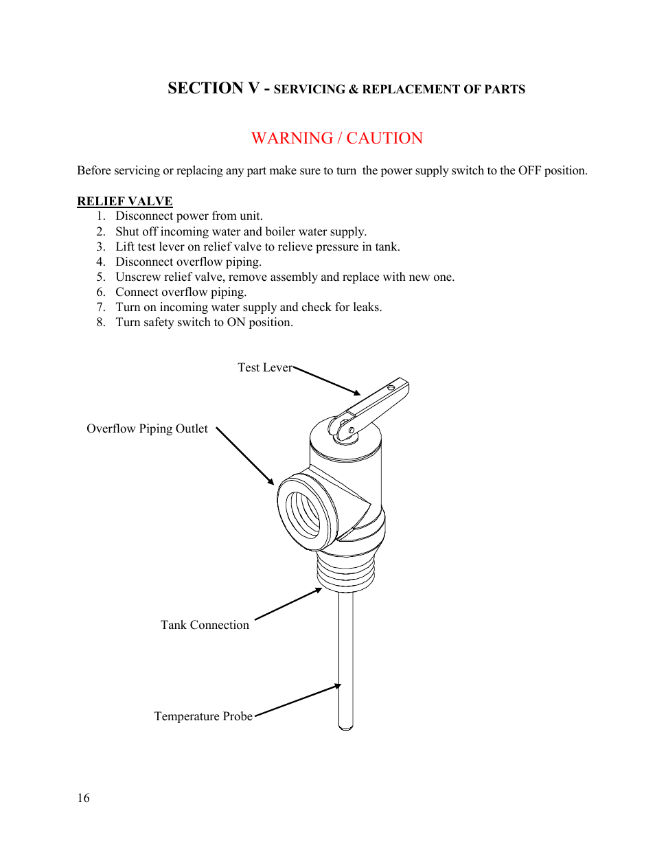 Warning / caution | Hubbell Electric Heater Company T User Manual | Page 16 / 26