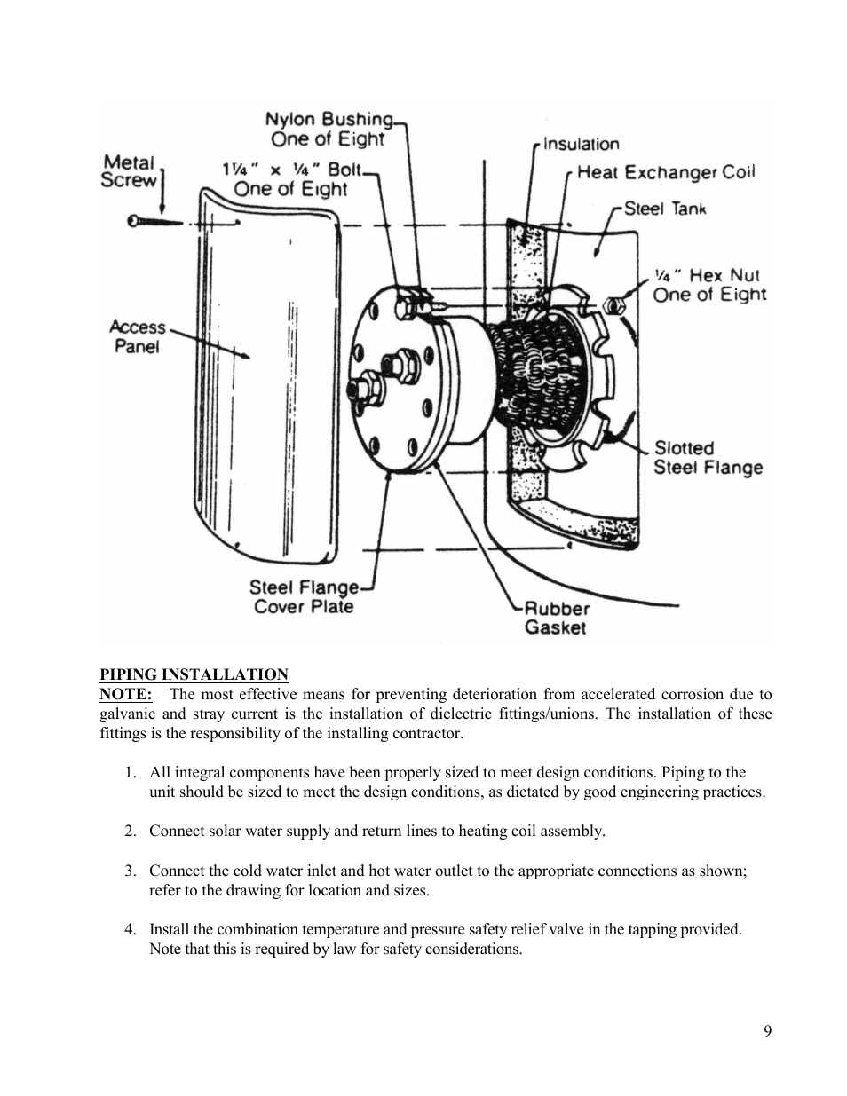 Piping installation | Hubbell Electric Heater Company SLN User Manual | Page 9 / 22