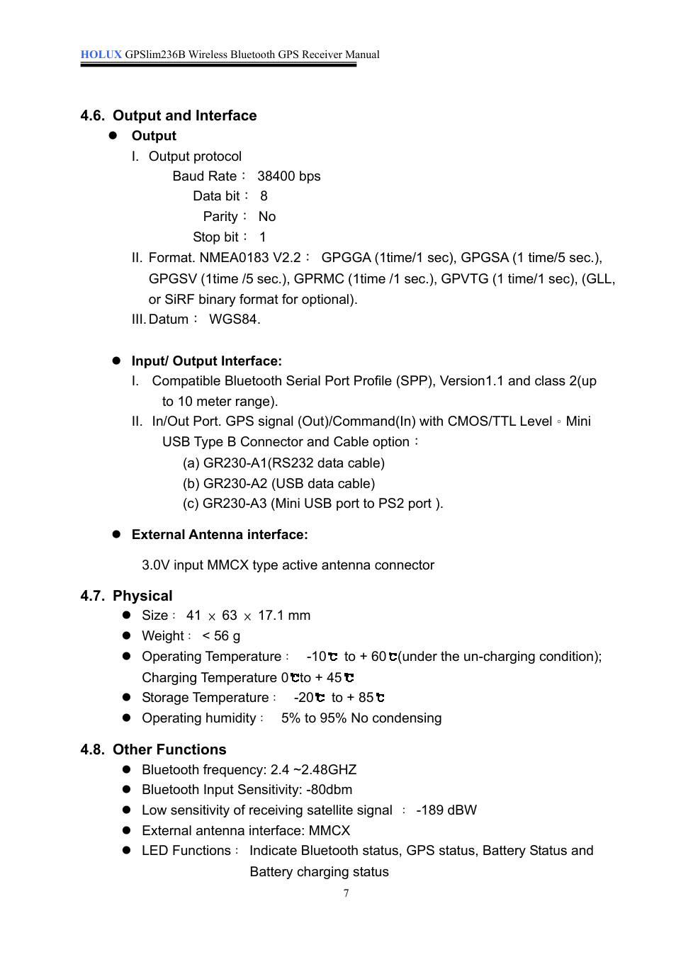 Holux 236B User Manual | Page 8 / 19