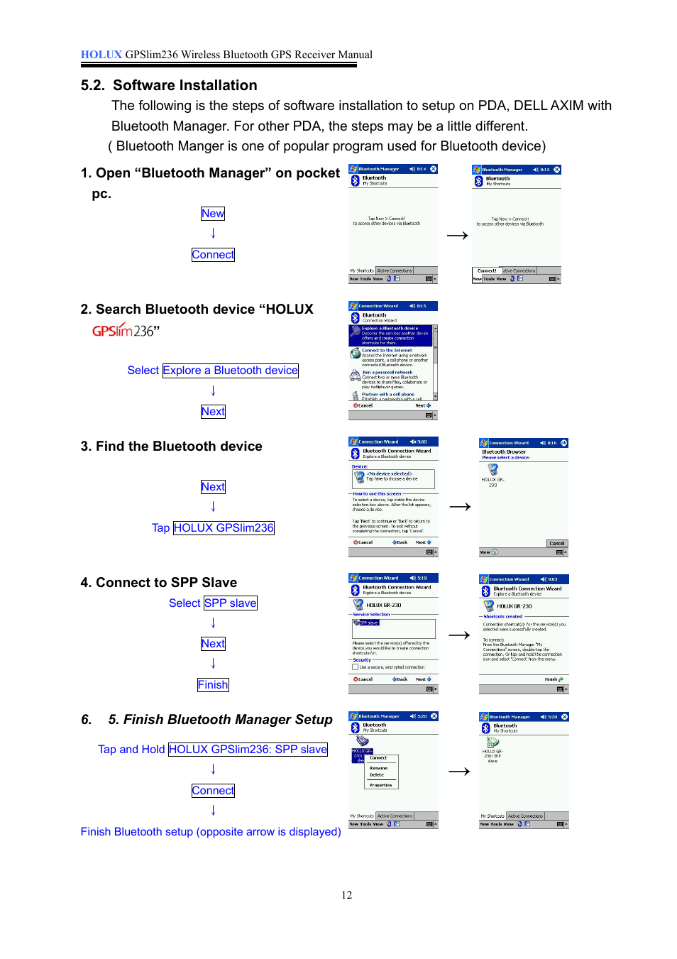 Holux GPSlim236 User Manual | Page 12 / 18