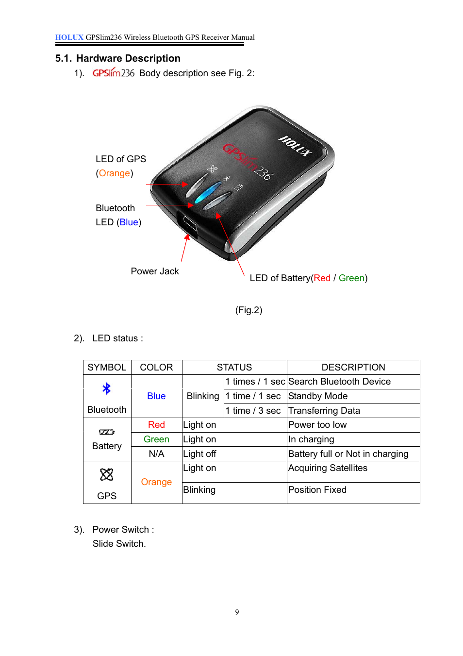 Holux GPSlim236 User Manual | Page 9 / 18