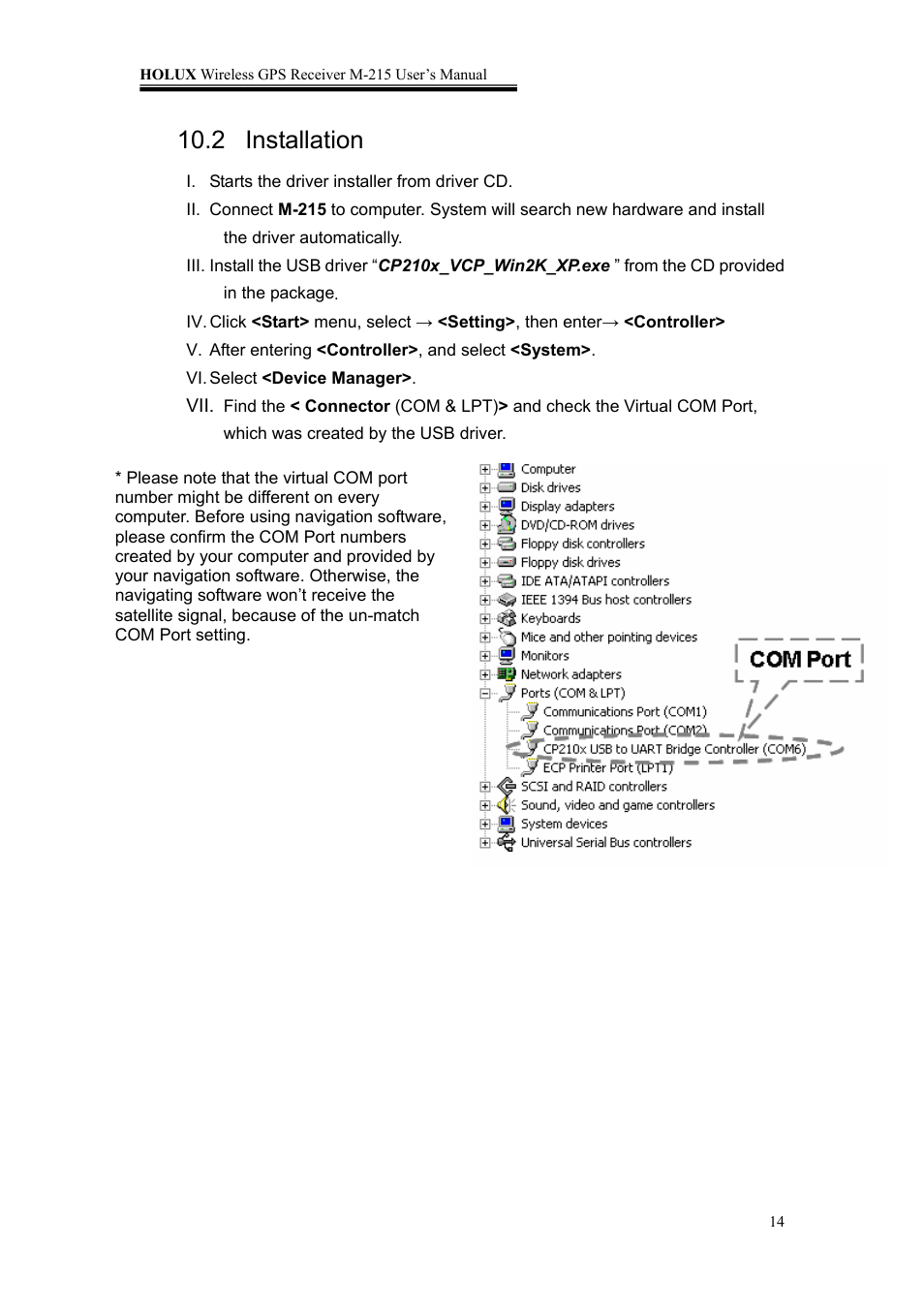 2 installation | Holux M-215 User Manual | Page 14 / 18