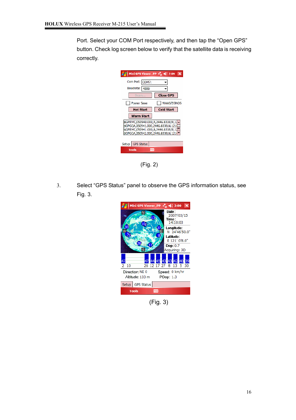 Holux M-215 User Manual | Page 16 / 18