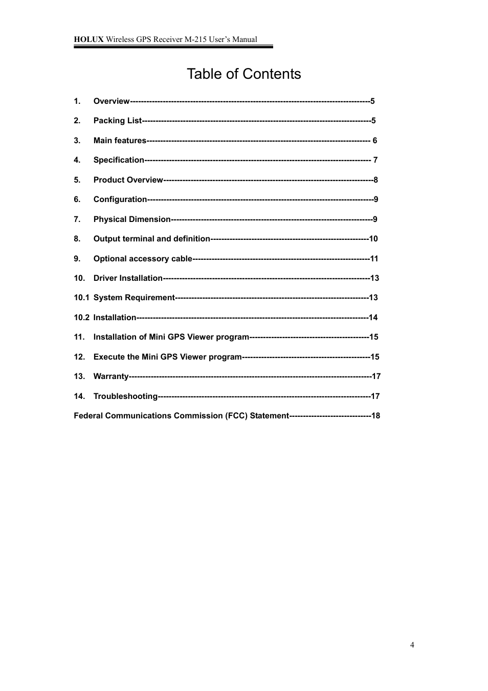 Holux M-215 User Manual | Page 4 / 18