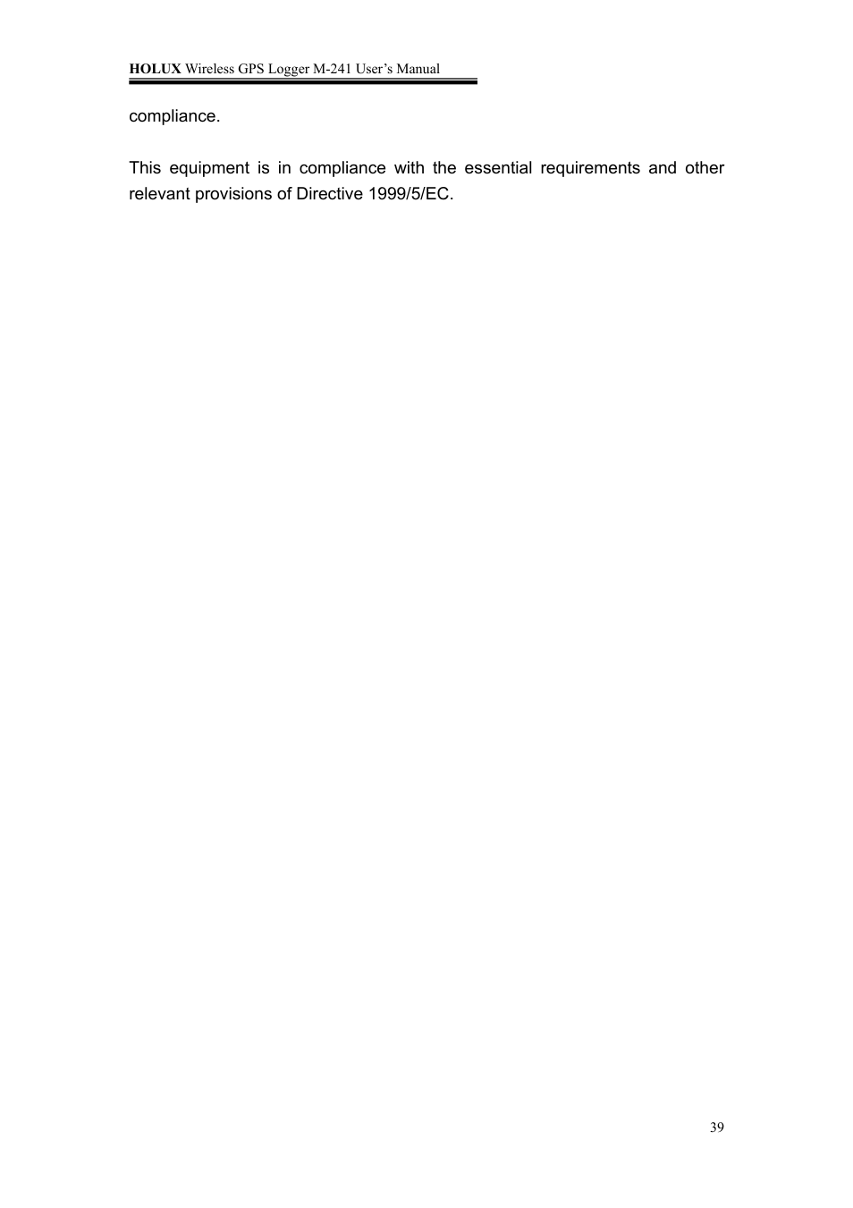 Holux M-241 User Manual | Page 39 / 39