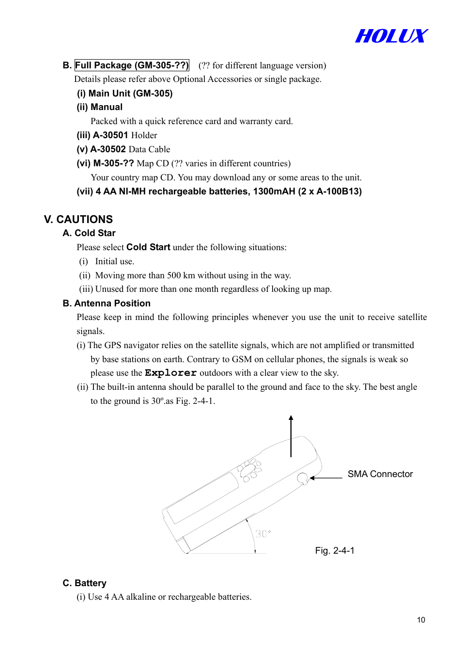 Holux GM-305 User Manual | Page 10 / 48