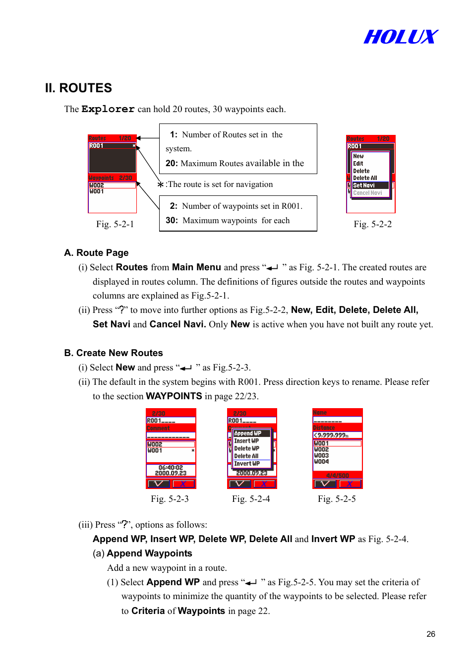 Ii. routes | Holux GM-305 User Manual | Page 26 / 48