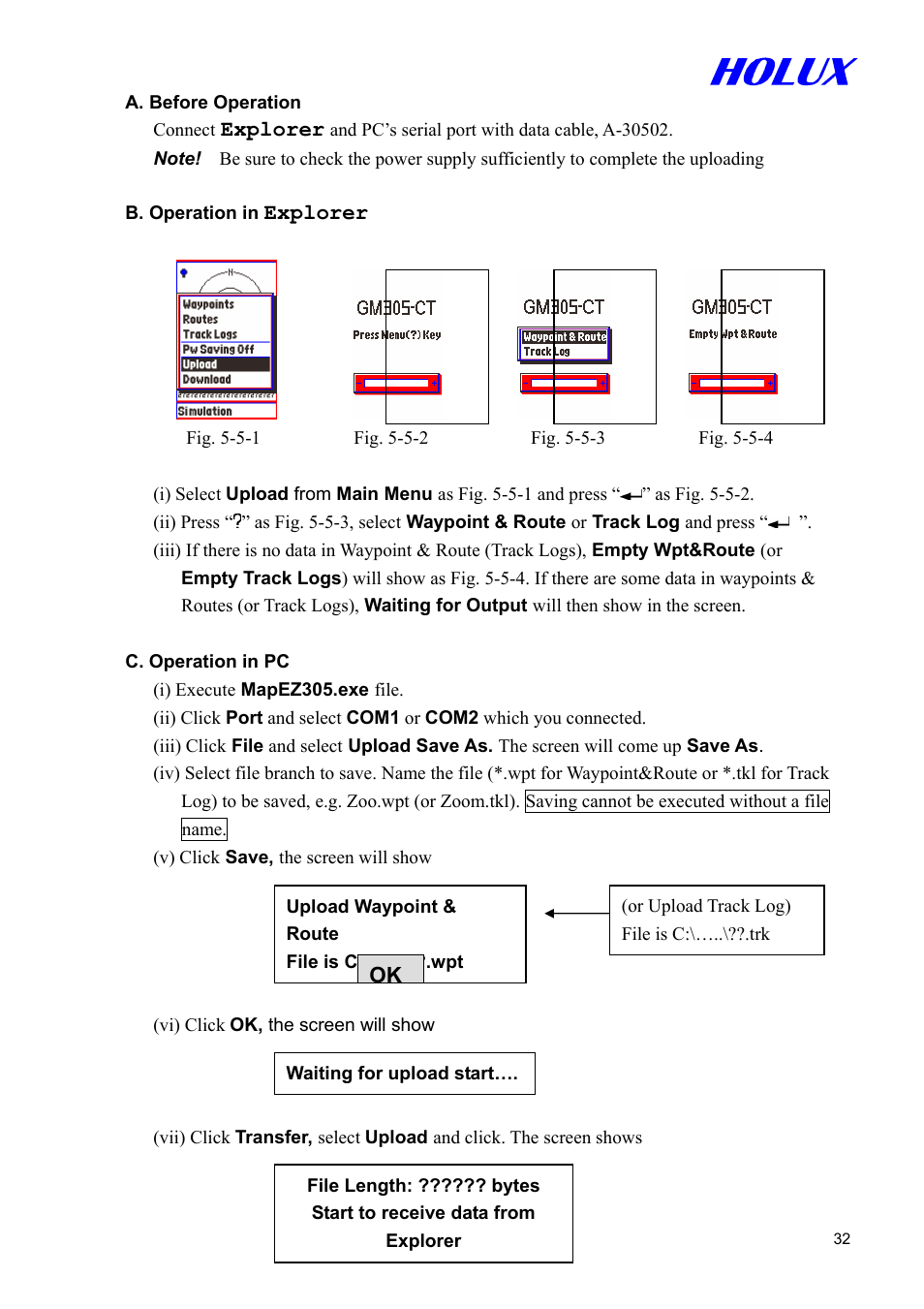 Holux GM-305 User Manual | Page 32 / 48