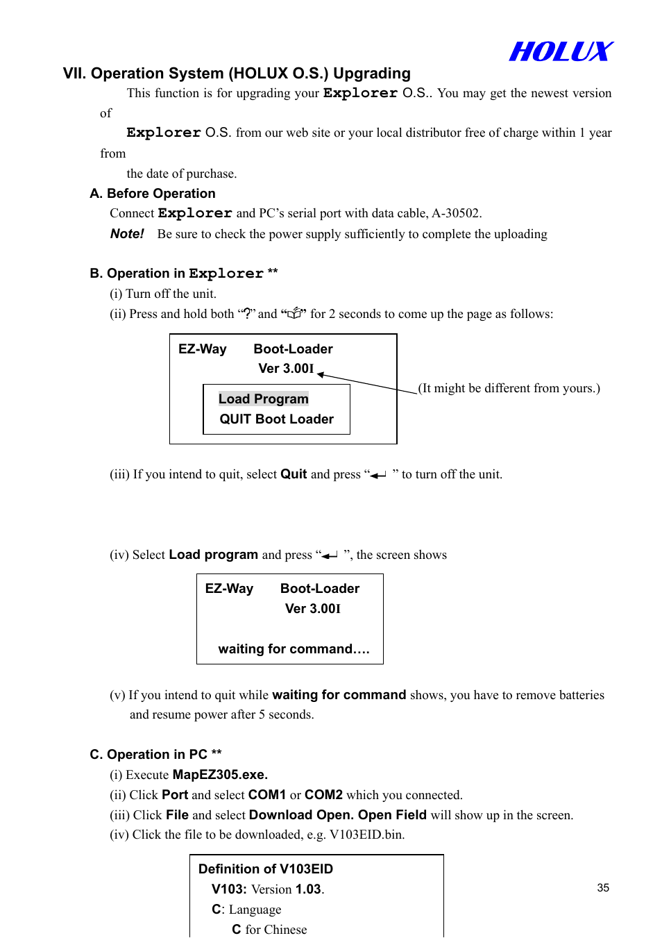 Holux GM-305 User Manual | Page 35 / 48