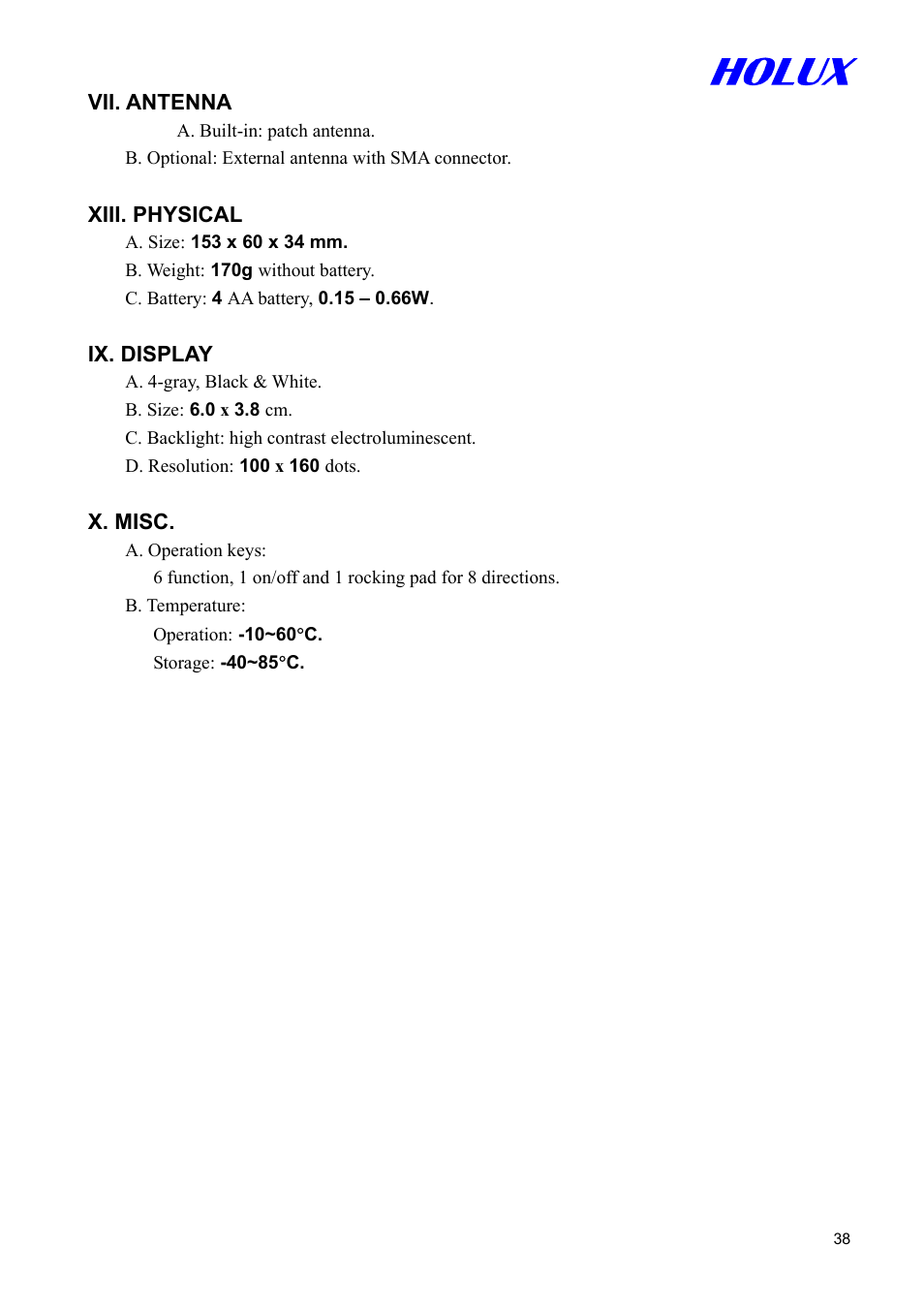 Holux GM-305 User Manual | Page 38 / 48