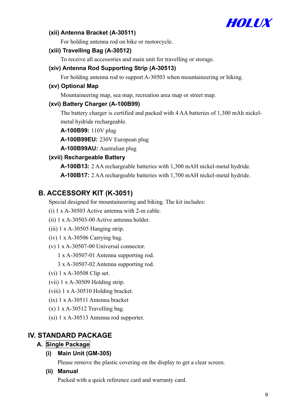 Holux GM-305 User Manual | Page 9 / 48